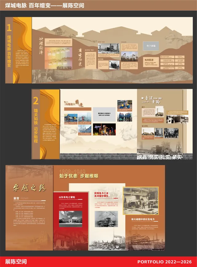 煤城电脉 百年嬗变 — 电力发展史展陈版面